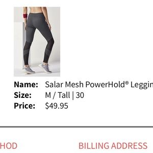 LOWEST!!!! Fabletics Salar Mesh PowerHold Leggings